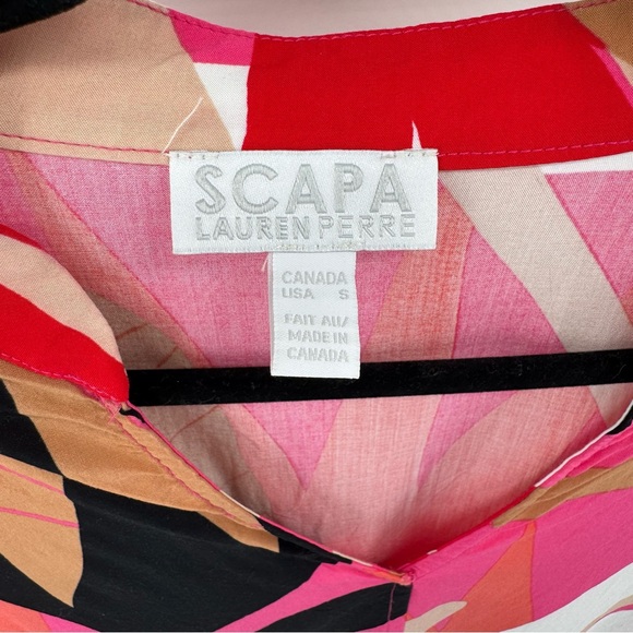 Scarpa Pink tropical beachy dress size S - Picture 3 of 8